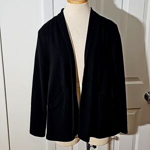 Masai black women cardegan open jacket/blazer. Size large. 2 pockets. Excellent